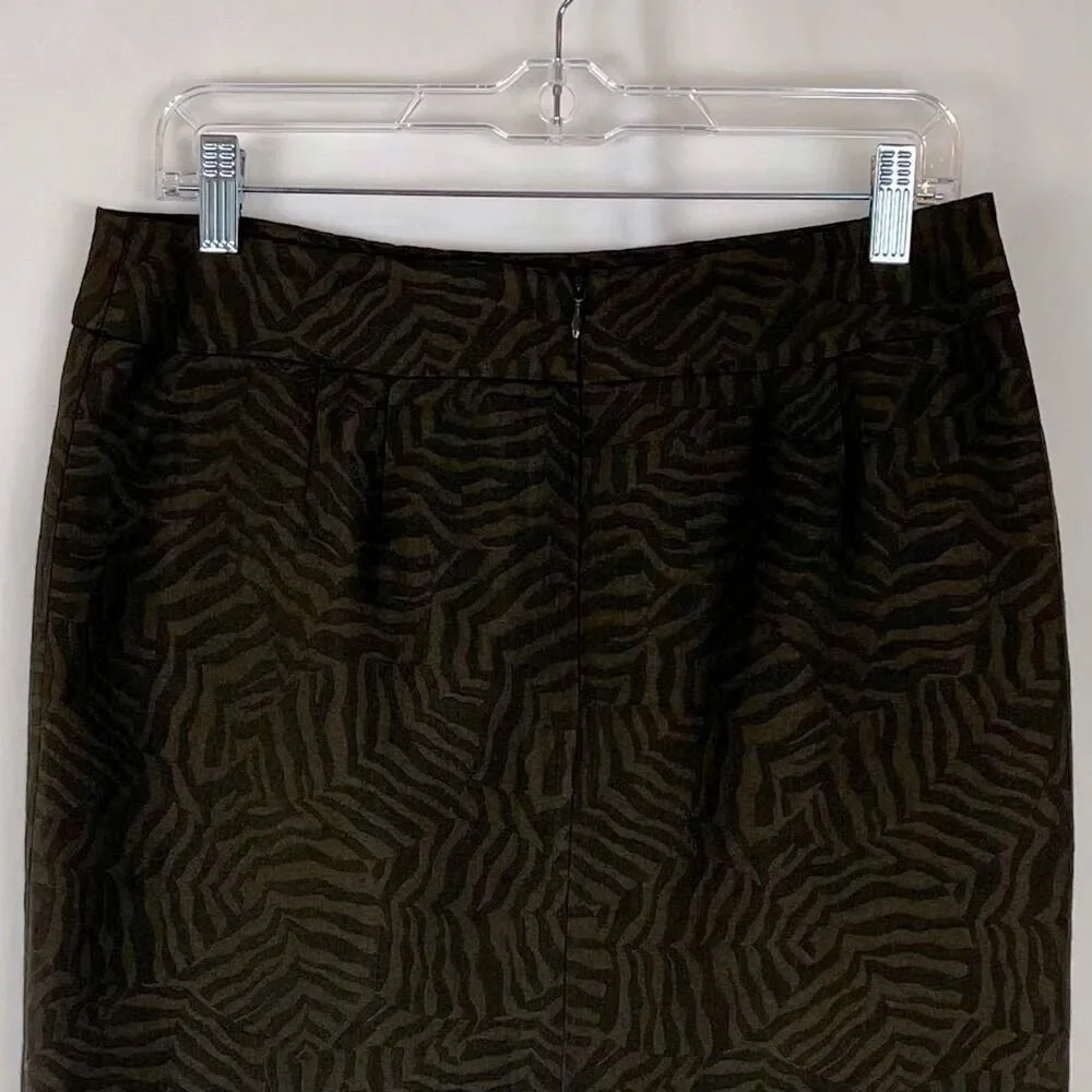 Ann Taylor Brown Textured Pencil Skirt NWOT Size 6 Academia